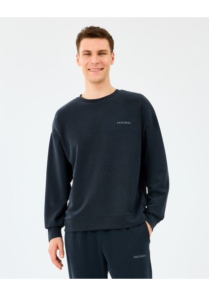 M Loose Crewneck Sweatshirt Erkek Siyah Sweatshirt S2510041-3817