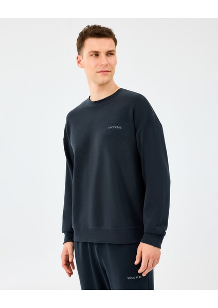 M Loose Crewneck Sweatshirt Erkek Siyah Sweatshirt S2510041-3817 fiyatları