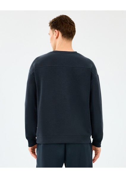 M Loose Crewneck Sweatshirt Erkek Siyah Sweatshirt S2510041-3817 modelleri