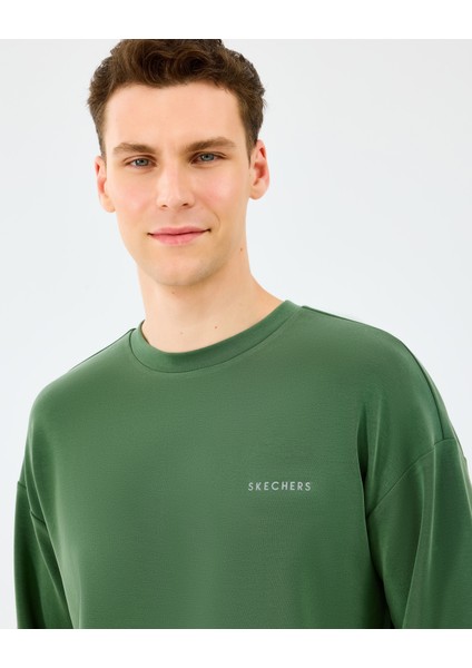 M Loose Crewneck Sweatshirt Erkek Haki Sweatshirt S2510041-4255 fırsatları