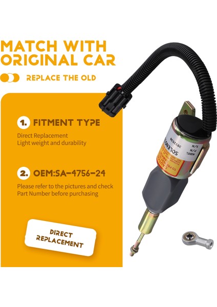 3932530 24V Dizel Motor Kapatma Solenoidi SA-4756-24 Cummins 4bt, 6bt5.9 Ekskavatör Için (Yurt Dışından) indirimleri