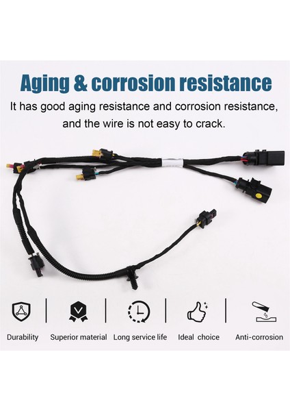 06J971082D Vw cc Passat B6 7 Sharan Tiguan Beetle Eos Jetta Golf Motor 1.8 2.0 Için Motor Enjektör Kablosu Kablo Demeti (Yurt Dışından) fırsatları