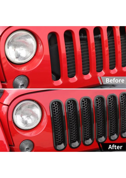 7 Adet Araba Böcek Ağı Klipsli Ön Izgara Izgara Koruyucu Jeep Wrangler Jk Jku 2007-2015 Dış Döşeme (Yurt Dışından) fırsatları
