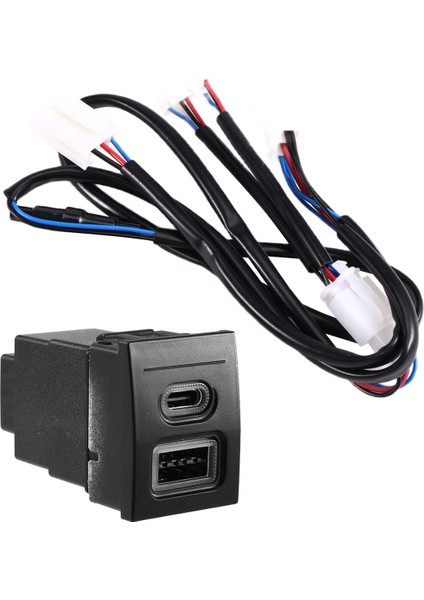 Araba USB Şarj Cihazı Pd Hızlı Şarj Qc3.0 Telefon Şarj Adaptörü Çıkış Düğmesi Vw Polo 2004 - 2011 Için (Yurt Dışından)