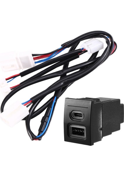 Araba USB Şarj Cihazı Pd Hızlı Şarj Qc3.0 Telefon Şarj Adaptörü Çıkış Düğmesi Vw Polo 2004 - 2011 Için (Yurt Dışından) fiyatları
