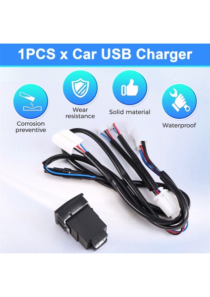 Araba USB Şarj Cihazı Pd Hızlı Şarj Qc3.0 Telefon Şarj Adaptörü Çıkış Düğmesi Vw Polo 2004 - 2011 Için (Yurt Dışından) fırsatları