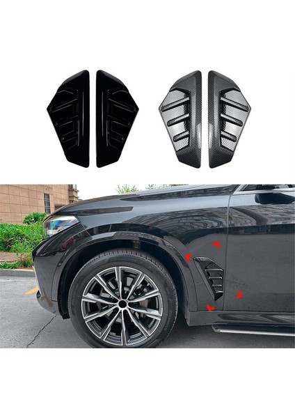 Araba Yan Kanat Hava Akış Giriş Kapağı Yan Çamurluk Trim Spoiler Bmw X5 G05 Lcı M Sport 2023+ Karbon Fiber Desen (Yurt Dışından) fiyatları