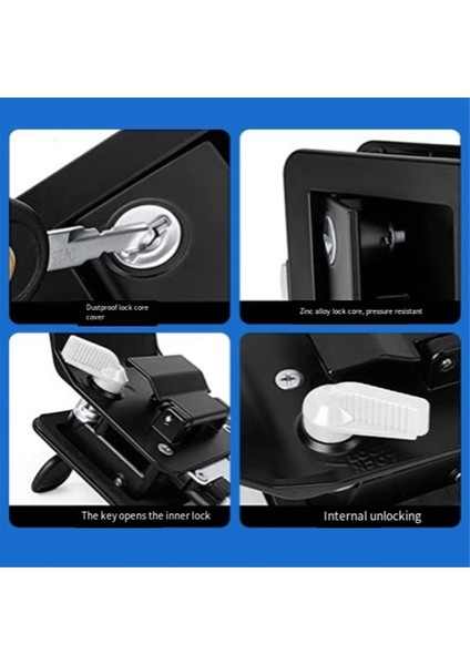 Rv Kilidi Karavan Kapı Kolu Kilidi Kabin Paneli Kilidi Çift Sigorta Hırsızlığa Karşı Taşınabilir Rv Kamp Karavan, B (Yurt Dışından) fırsatları