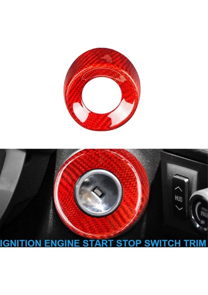 Chevrolet Camaro 2010-2015 Karbon Fiber Başlatma Anahtarı Anahtar Çerçevesi Ateşleme Motor Başlatma-Durdurma Anahtarı Düğmesi Çerçeve Kapağı (Yurt Dışından) fiyatları