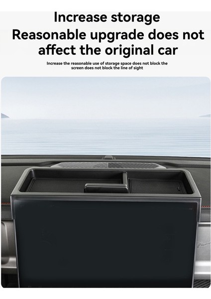Chery Jetour Traveler T2 2023 -2025 Için Araba Merkezi Kontrol Ekranı Arka Saklama Kutusu Eşyaları Saklama (Yurt Dışından) indirimleri