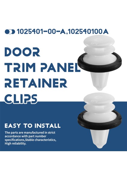 100 Adet Kapı Döşeme Paneli Tutma Klipsleri Plastik 1025401-00-A 102540100A Tesla Model Xs Auveco 21169 Için Uygun (Yurt Dışından) fırsatları