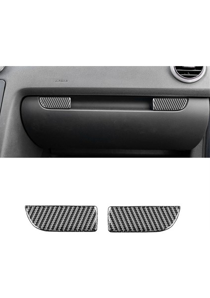 Audi A3 S3 8p 2006 2007 Karbon Fiber Araba Yardımcı Pilot Eldiven Kutusu Kolu Kapağı Çıkartmaları Iç Aksesuar (Yurt Dışından) fırsatları