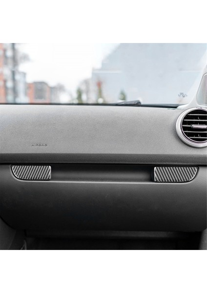 Audi A3 S3 8p 2006 2007 Karbon Fiber Araba Yardımcı Pilot Eldiven Kutusu Kolu Kapağı Çıkartmaları Iç Aksesuar (Yurt Dışından) indirimleri