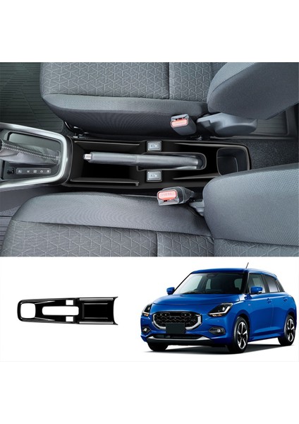 Araba Bardak Tutucu Çerçeve El Freni Kolu Trim Kapak Sticker Iç Aksesuarlar Suzuki Swift 2024 Parlak Siyah (Yurt Dışından) modelleri