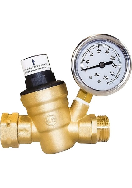 Karavan Su Basınç Regülatörü Vana Pirinç Göstergeli ve Giriş Ekranlı Filtreli Karavan Römorku (Yurt Dışından)