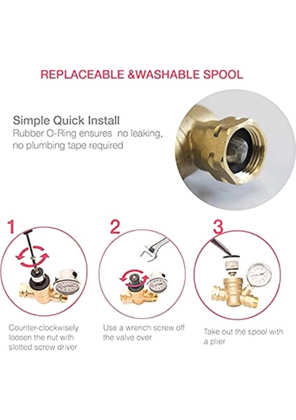 Karavan Su Basınç Regülatörü Vana Pirinç Göstergeli ve Giriş Ekranlı Filtreli Karavan Römorku (Yurt Dışından) modelleri