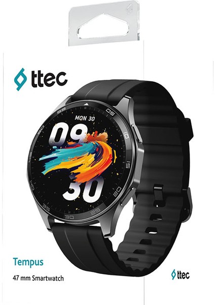 Tempus Pro 47 mm AMOLED Ekranlı Yuvarlak Kasa Akıllı Saat 2S12W