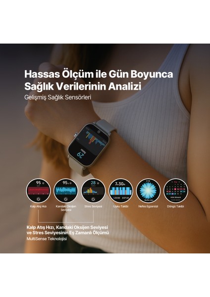 Tempus 47 mm Dikdörtgen Kasa Akıllı Saat Gümüş 2S09W
