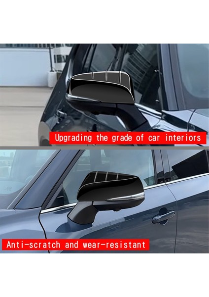Araba Yan Dikiz Aynası Kapağı Kapı Aynası Kabuk Trim Sticker Toyota Grand Highlander 2024 Parlak Siyah (Yurt Dışından) modelleri