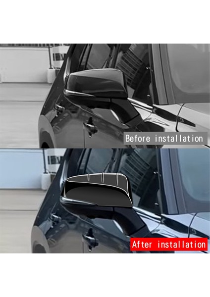 Araba Yan Dikiz Aynası Kapağı Kapı Aynası Kabuk Trim Sticker Toyota Grand Highlander 2024 Parlak Siyah (Yurt Dışından) indirimleri