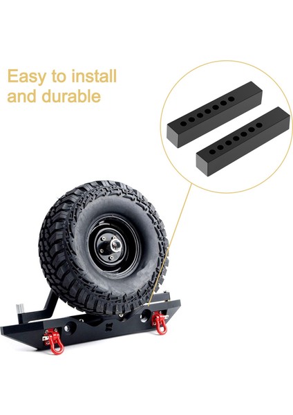 2pcs Metal Tampon Montaj Tutucu 1/10 Rc Prwler Araç Axıal SCX10 90046 SCX10 Iıı AXI03007 Traxxas Trx4 Trx6 (Yurt Dışından) modelleri