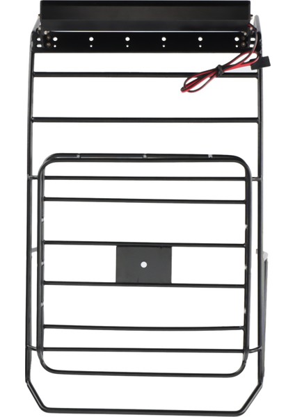 1/10 Rc Paletli Araba Eksenel SCX10 Jeep Wrangler Vücut Kabuğu Için LED Işık Çubuğu ile Metal Çatı Roli Rulo Kafesi Bagaj Tepsisi (Yurt Dışından) fırsatları