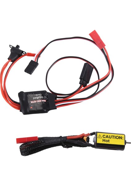 Rxaz 30A Fırçalanmış Esc &amp; 66T Güçlü Manyetik 050 Motor Combo Rc Car 1/24 SCX24 Rc Prıgler Uslemes Kıt Jst Connector (Yurt Dışından) modelleri