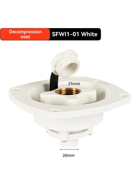 Rv Duvara Monte Dolum Regülatörü Darbe Basıncı Düzenlenmiş Su Girişi Rv'ler Römork Kampçılar Tekne Aksesuarları Beyaz (Yurt Dışından) indirimleri