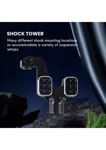 Metal Ön ve Arka Ayarlanabilir Şok Damper Kuleleri Montaj Yükseltme Aksesuarları 1/24 Rc Prıger Axıal SCX24 90081 Parça (Yurt Dışından) modelleri