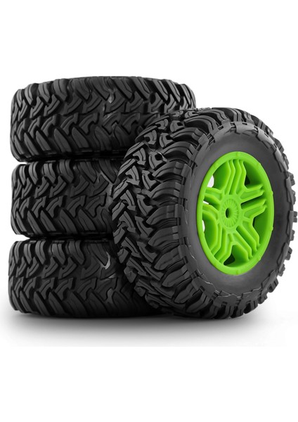 110MM Rccar Kauçuk Lastikler 1/10 Kısa Kurs Kamyonu Için Tekerlek Jant Seti Arrma Senton-4x4 550 Mega/xlh 9125 Slash Redcat/hsp, A (Yurt Dışından) modelleri