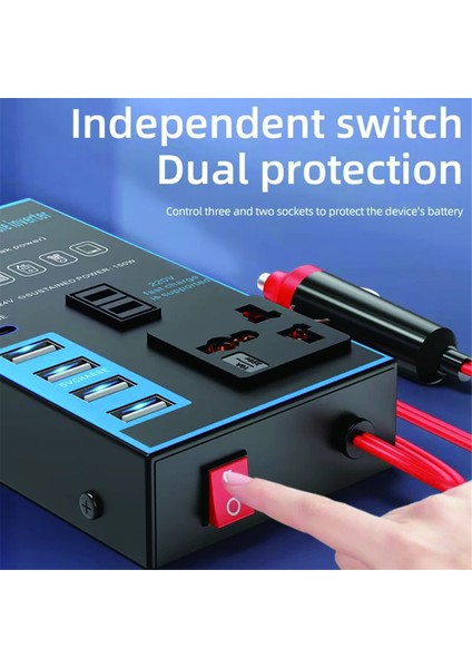 1500W Araba Güç Invertörü 12V 24V Ila 220V Cep Telefonu USB Şarj Kamyon Ev Soketi Otomatik Şarj Cihazı Dönüştürücü Adaptör (Yurt Dışından) fiyatları