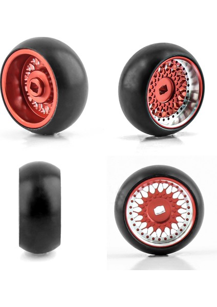 Sert Plastik Sürüklenme Lastik Lastik Metal Tekerlek Jant Wltoys 284131 K969 K989 Kyosho Mini-Z 1/28 Rc Araba Yükseltmeleri Parçaları, 2 Sarı (Yurt Dışından) indirimleri