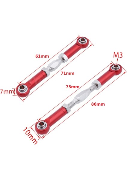 6pcs 71-86MM Alüminyum Turnikli Çubuk Direksiyon Rc 1/10 Redcat Traxxas Hsp Zd Yarışı Hpı Canavar Kamyon-Moral (Yurt Dışından) fiyatları