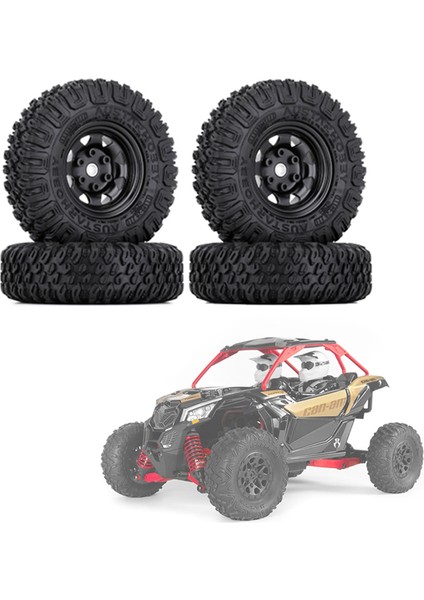 4pcs 85MM 1.55 Metal Beadlock Tekerlek Jantlar Lastikler 1/10 Rc Paletli Araba Eksenel Yetersiz Jr RC4WD D90 Tf2 Tamiya, Siyah (Yurt Dışından) indirimleri