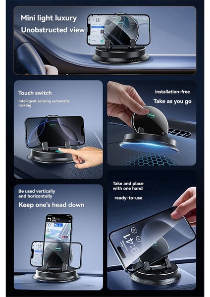 Gösterge Paneli Araba Telefon Tutucu Evrensel 360° Dönebilen Silikon Telefon Tutucu Tek Elle Çalıştırılabilen Telefon Tutucu Araba Kullanımı Için (Yurt Dışından) fırsatları