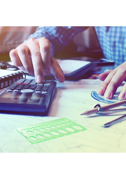 3 Adet Daire Şablonu Plastik Daire ve Oval Şablonlar Şablonları Ölçen Yöneticiler Ofis ve Okul Için Dijital Çizim (Yurt Dışından) fırsatları