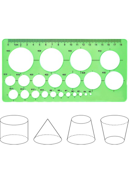 3 Adet Daire Şablonu Plastik Daire ve Oval Şablonlar Şablonları Ölçen Yöneticiler Ofis ve Okul Için Dijital Çizim (Yurt Dışından) indirimleri