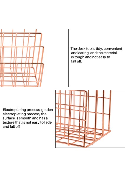 Masaüstü Posta Organizatörü, 3 Yuvalı Metal Tel Posta Sıralayıcı, Mektuplar, Postalar, Kitaplar, Kartpostallar ve Daha Fazlası Için Harf Organizatörü, Posta Sahibi Gül Altın (Yurt Dışından) modelleri
