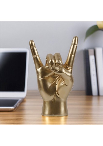 Rock Müzik Lover Çalışma Odası Dekoru, Altın L El Için Kaya El Hareket Heykeli Kaya Müzik Sanat Zanaat Parmak Heykel (Yurt Dışından) fiyatları