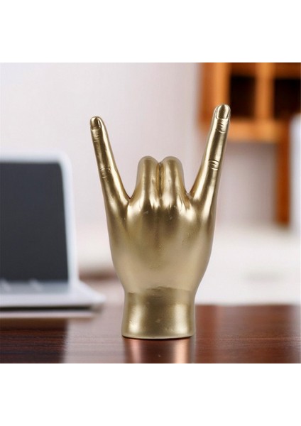 Rock Müzik Lover Çalışma Odası Dekoru, Altın L El Için Kaya El Hareket Heykeli Kaya Müzik Sanat Zanaat Parmak Heykel (Yurt Dışından) fırsatları