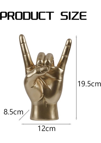 Rock Müzik Lover Çalışma Odası Dekoru, Altın L El Için Kaya El Hareket Heykeli Kaya Müzik Sanat Zanaat Parmak Heykel (Yurt Dışından) indirimleri