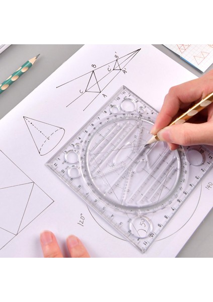 Çok Işlevli Daire Çizim Şablonu, Geometrik Çizim Aracı, Ölçüm Cetveli, Döndürülebilir Açı (Yurt Dışından) indirimleri