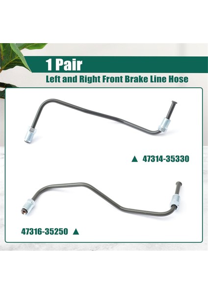 1 Çift 47316-35250 47314-35330 Sol ve Sağ Ön Fren Borusu Hortumu Toyota 4runner 1996-2002 Için (Yurt Dışından) fırsatları