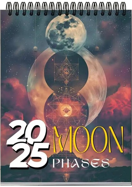 Moon Faz Takvimi 2025 12 Aylık Ay Aşamaları Duvar Takvimi Aylık Planlayıcı ve Günlük Organizatör 2025 Duvar Takvimi (Yurt Dışından) fırsatları