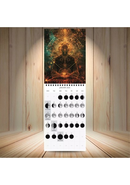 Moon Faz Takvimi 2025 12 Aylık Ay Aşamaları Duvar Takvimi Aylık Planlayıcı ve Günlük Organizatör 2025 Duvar Takvimi (Yurt Dışından) indirimleri