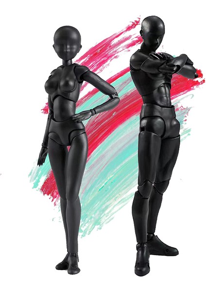 Pvc Model Kutu Figürlü Modeller (Kadın+Erkek,siyah) (Yurt Dışından) fiyatları