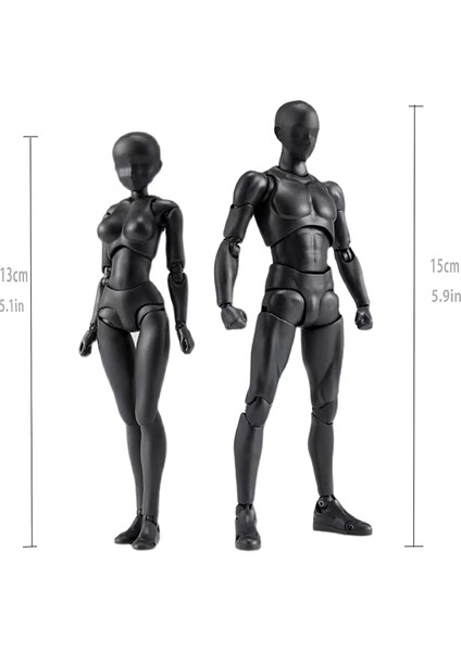 Pvc Model Kutu Figürlü Modeller (Kadın+Erkek,siyah) (Yurt Dışından) indirimleri