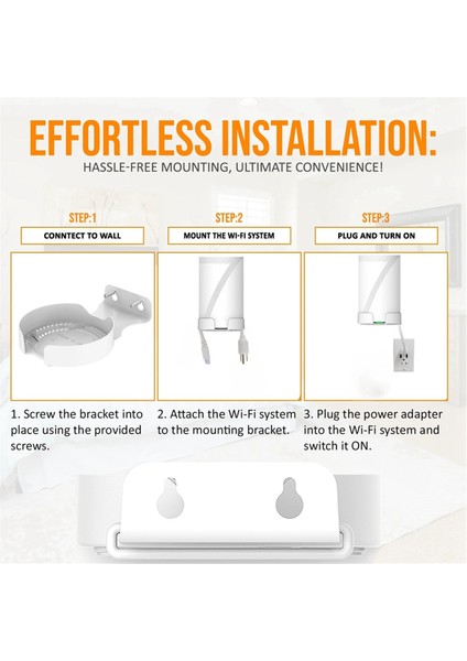 Deco BE75 Mesh Wifi 7 Için Yönlendirici Duvar Montaj Braketi (2 Paket) (Yurt Dışından) indirimleri