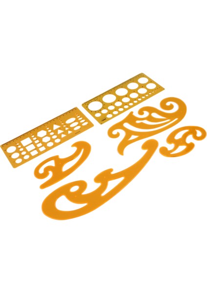 6 Adet Fransız Eğrisi ve Şablon Cetveli Set Çizim Şablonu Aracı Daire Şablonları Kişisel Çizim ve Taslak Için (Yurt Dışından) fiyatları