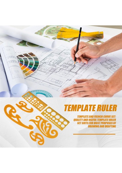 6 Adet Fransız Eğrisi ve Şablon Cetveli Set Çizim Şablonu Aracı Daire Şablonları Kişisel Çizim ve Taslak Için (Yurt Dışından) indirimleri